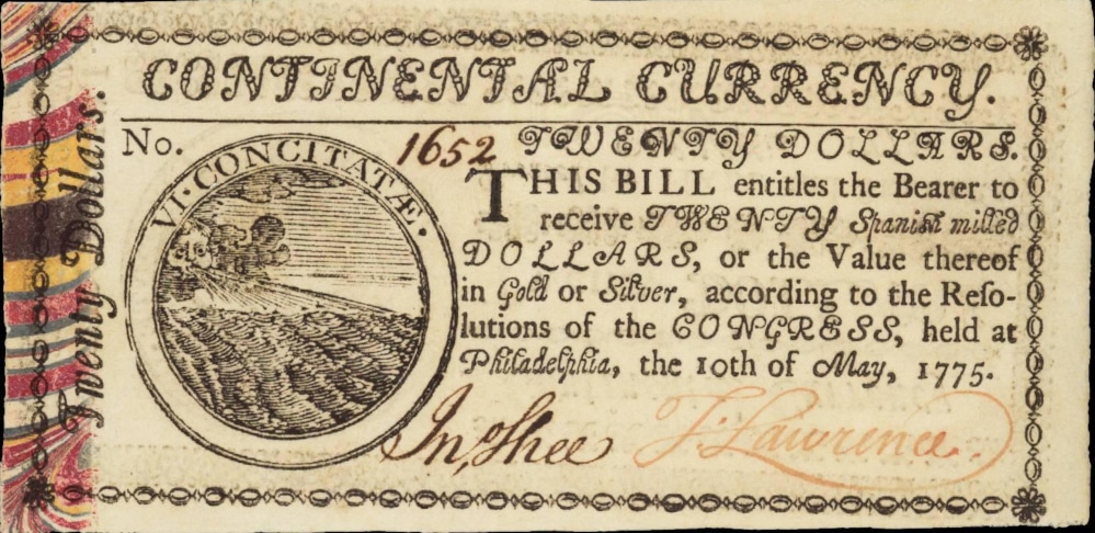 Colonial & Continental Currency Continental Currency Values & Prices By Issue | The Greensheet